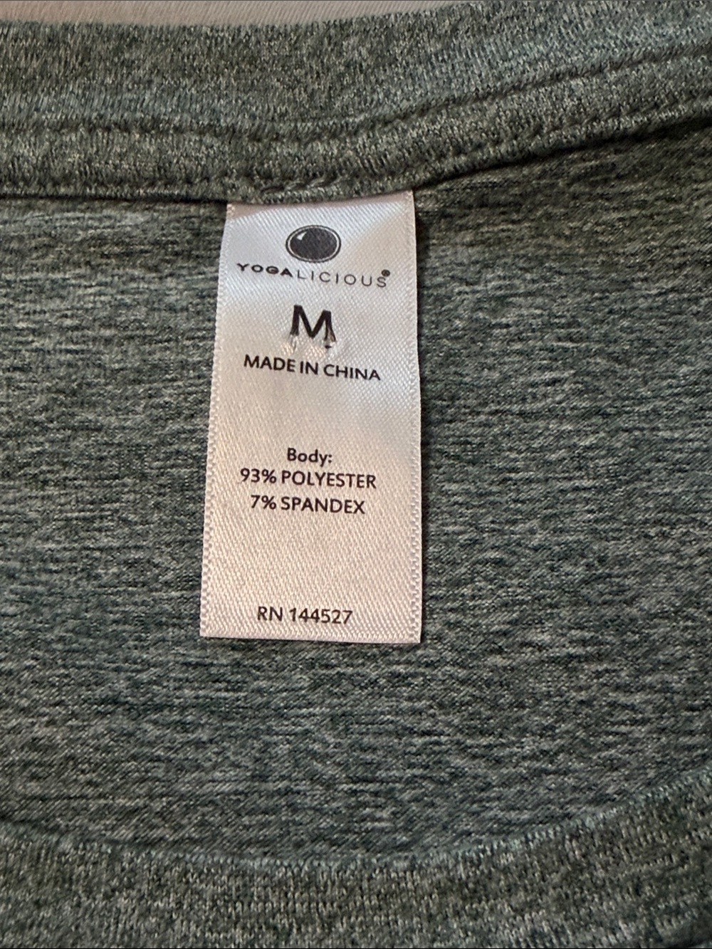 Yogalicious NWT Heather Sage/Grey Sleeveless Muscle Tank Sz Medium Buttery Soft - Picture 2 of 6